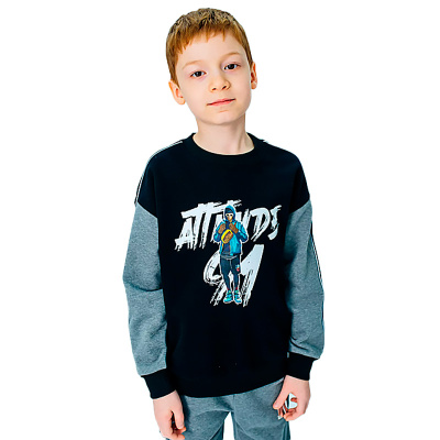 Свитшот для мальчика Colabear 620103 черный 1